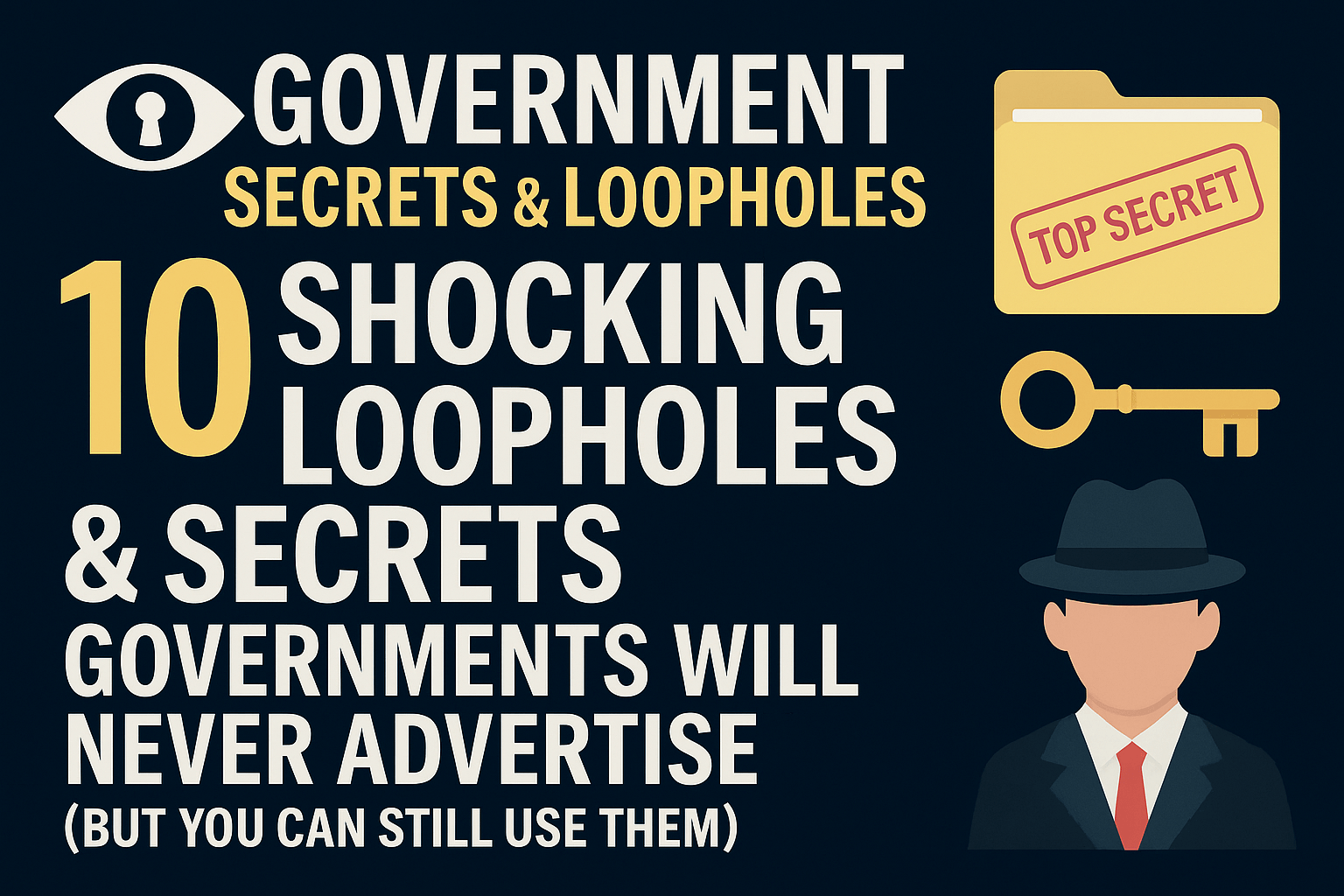 🕵️‍♂️“10 Shocking Loopholes & Secrets Governments Will Never Advertise (But You Can Still Use Them)”